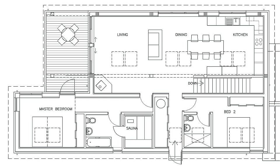 upper floor plan for Rathad An Drobhair Self Catering Accommodation in Strathconon
